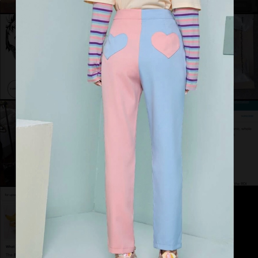 Half and Half heart pocket pants